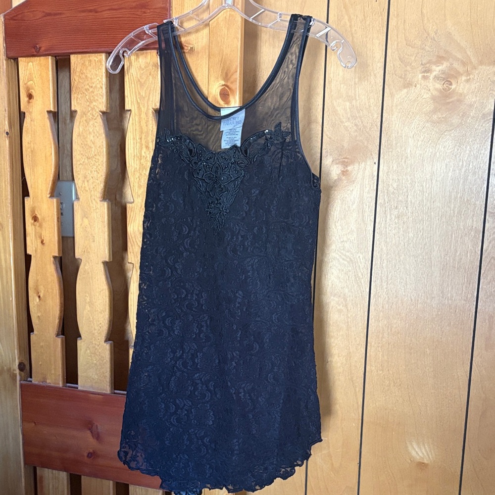 Black lace nightgown